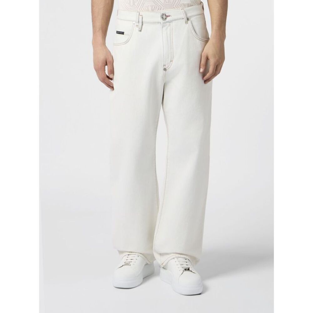 Philipp Plein Jeans Men White
